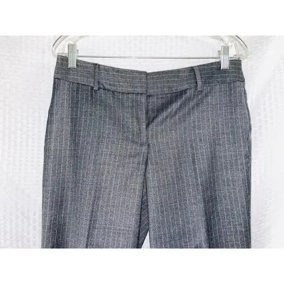 TALBOTS Wool Blend Gray Pinstripe Curvy Slacks Pants Size 6P NEW!!! - Picture 2 of 5